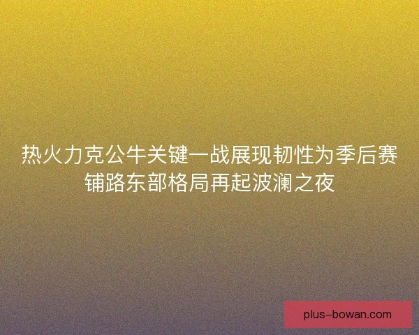 热火力克公牛关键一战展现韧性为季后赛铺路东部格局再起波澜之夜