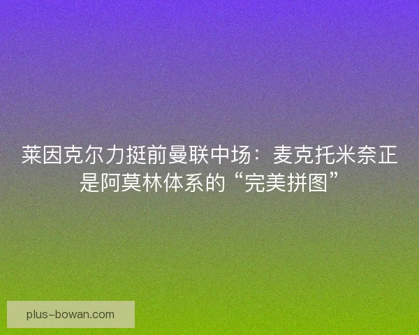 莱因克尔力挺前曼联中场：麦克托米奈正是阿莫林体系的 “完美拼图”