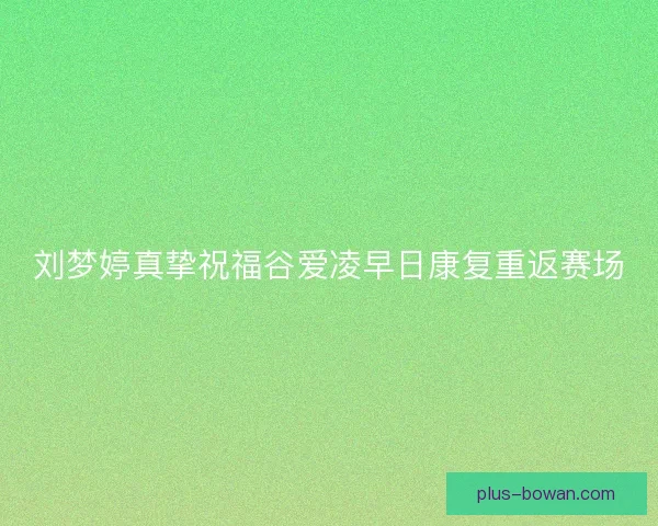 刘梦婷真挚祝福谷爱凌早日康复重返赛场 刘梦婷真挚祝福谷爱凌早日康复重返赛场
